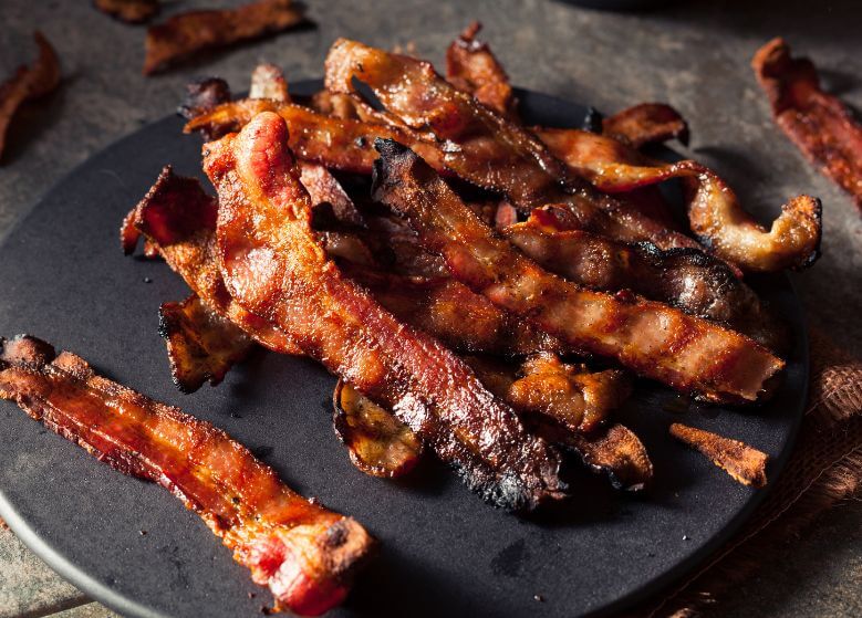 Lækkert og knassende sprødt bacon lavet i airfryer